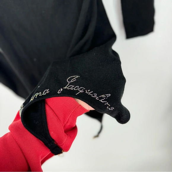 Nana Jacqueline Bedazzled Garter Long Sleeve Cutout Mini Dress - Picture 8 of 8